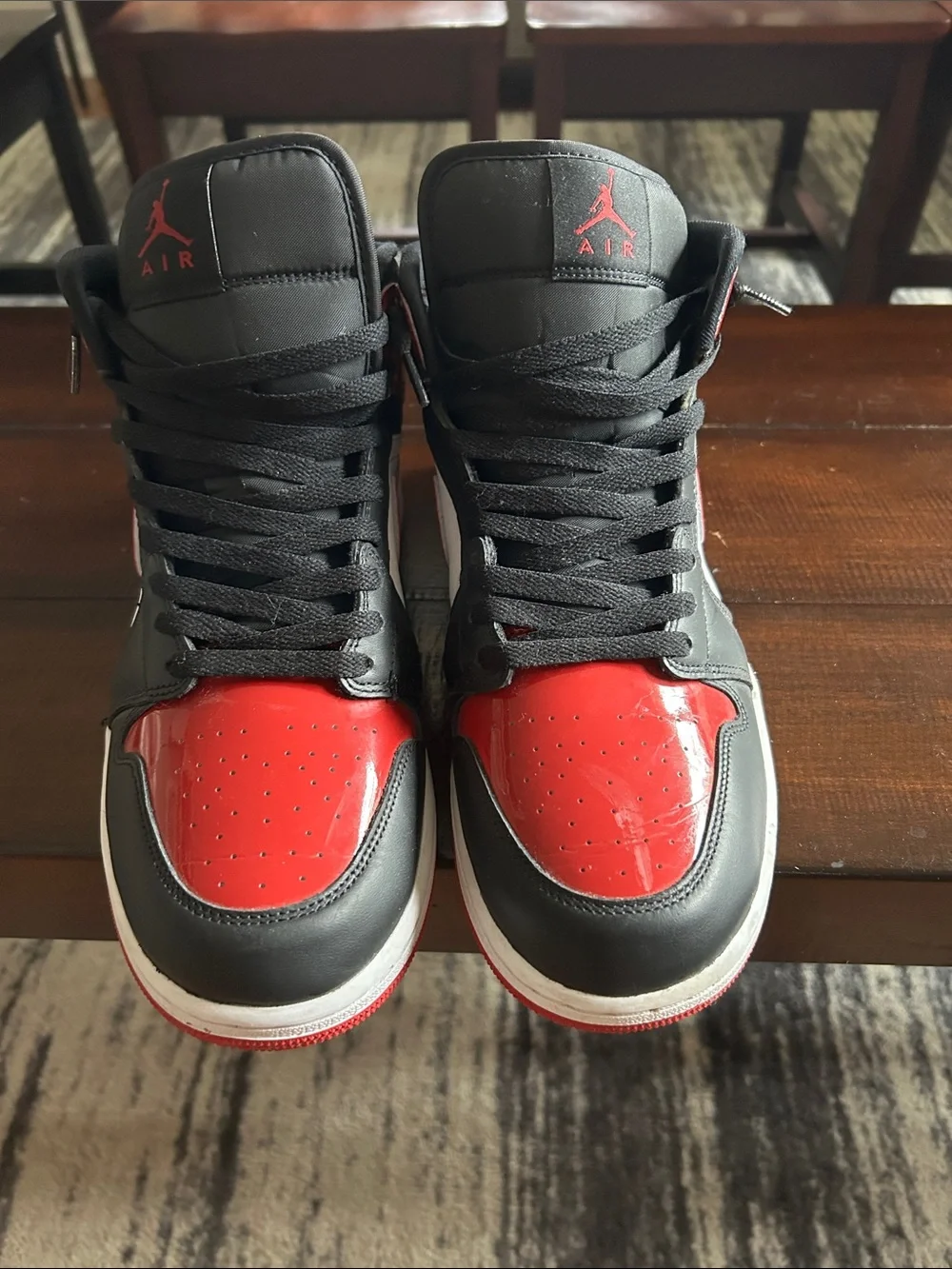 Jordan Retro High Top Sneaker - Black/Red/White